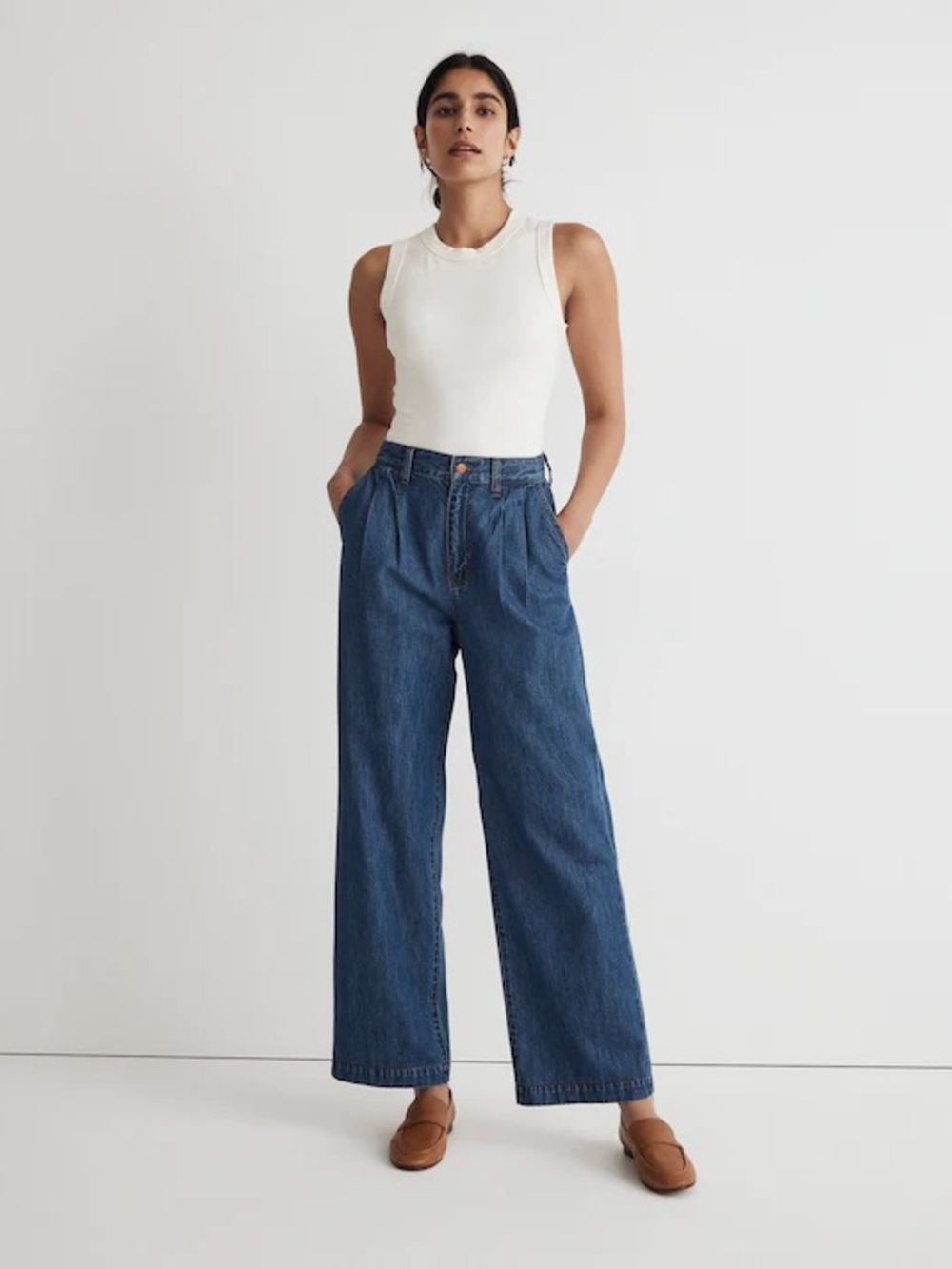 Madewell The Harlow Wide Leg Baggy Straight Leg Jeans